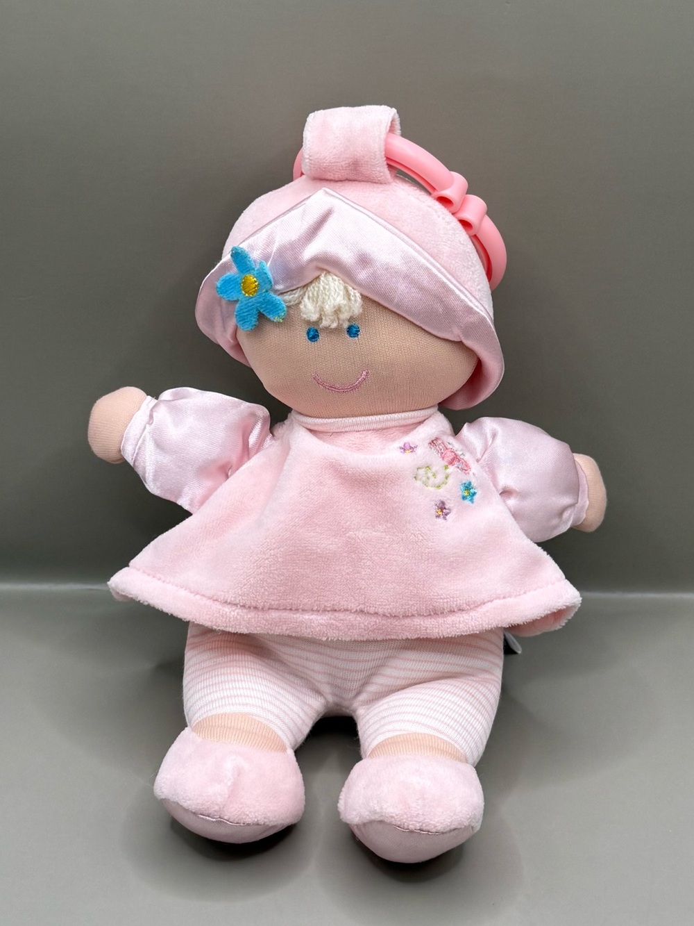 Vintage Kids Preferred Baby Doll Plush Lovey Soft Doll Crib Toy